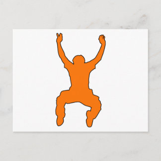 BASE-Jumper-Silhouette: Kostenloser Sprung Postkarte