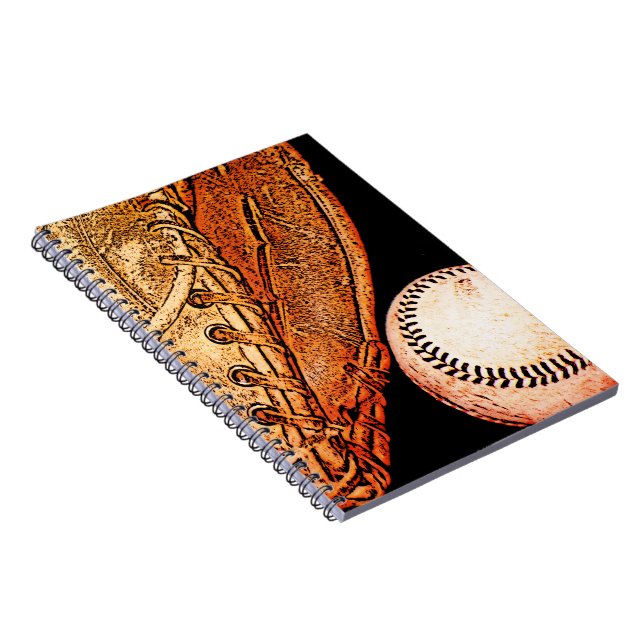Basebal und Handschuh Notizblock (Rechte Seite)
