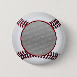 Basebalball-Foto-Button Button