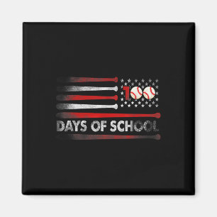 Baseball 100 Tage der Schule Baseball 100 Tage Tee Magnet