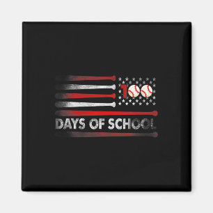 Baseball 100 Tage der Schule Baseball 100 Tage Tee Magnet