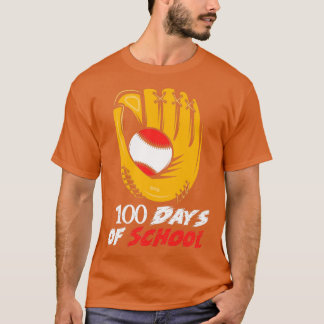 Baseball 100 Tage der Schule glücklich 100. Tag Le T-Shirt