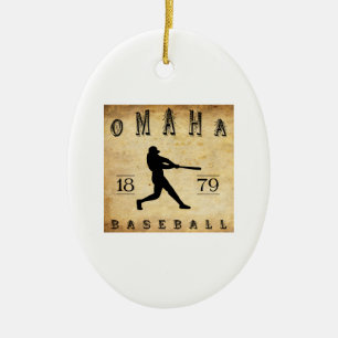 Baseball 1879 Omahas Nebraska Keramikornament