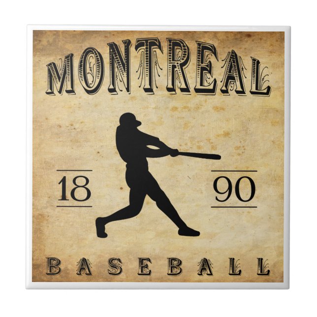 Baseball 1890 Montreals Quebec Kanada Fliese (Vorderseite)