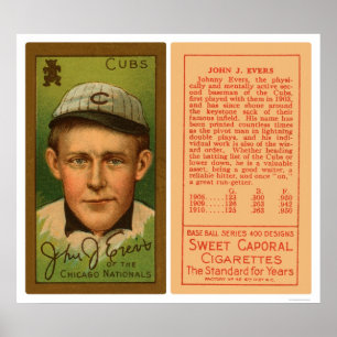 Baseball 1911 Johnny Evers CUB Poster