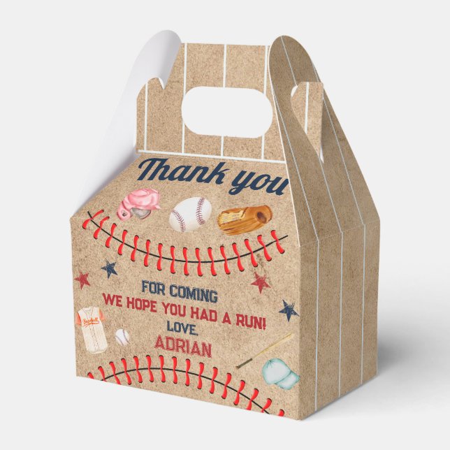Baseball 1. Geburtstag Geschenkschachtel (Vorderseite)