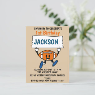 Baseball 1. Geburtstag Sportsthema Postkarte