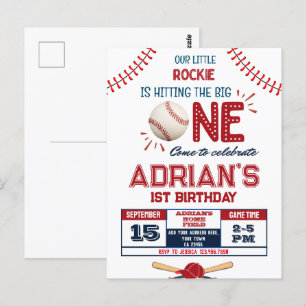 Baseball-1. Geburtstagsjunge Postkarte