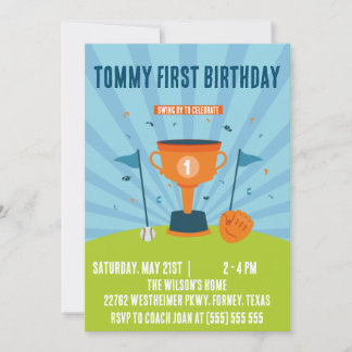 Baseball 1. Geburtstagssportthema