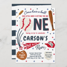 Baseball 1. Zuhause Run Birthday Party