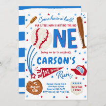 Baseball 1. Zuhause Run Birthday Party