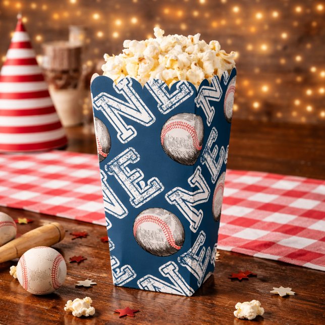 Baseball 1st Birthday Favor Box Rookie of the Year Geschenkschachtel (Rookie of the Year Baseball 1st Birthday Popcorn Favor Boxes)