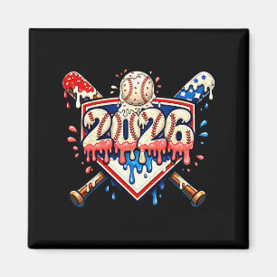 Baseball 2026 Eiscreme-Tropfbats für Jungen Geburt Magnet