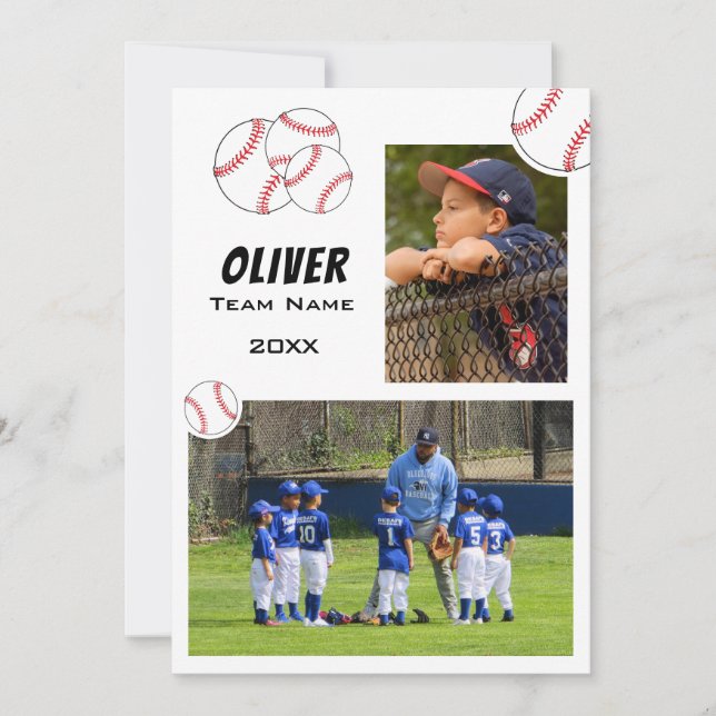 Baseball-2-Foto-Speicherkarte (Vorderseite)