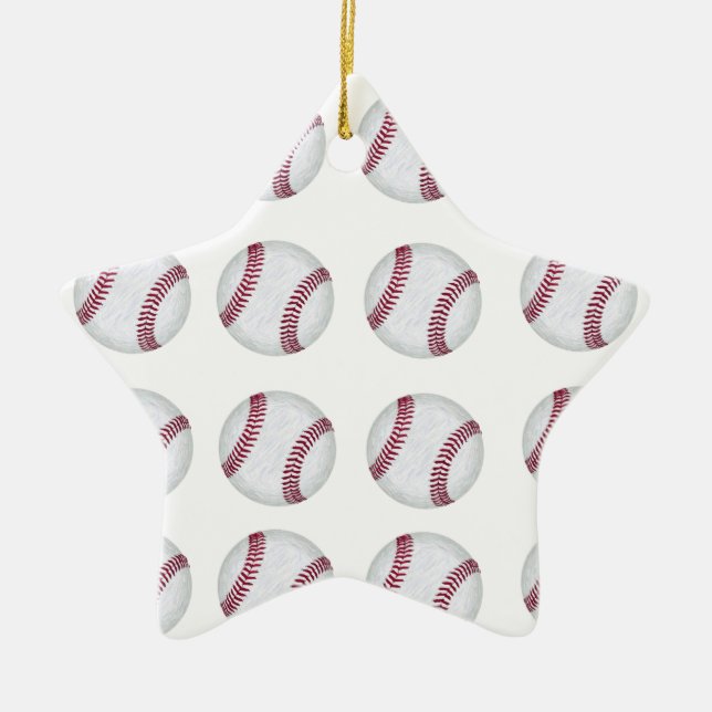 Baseball 2 keramikornament (Vorne)