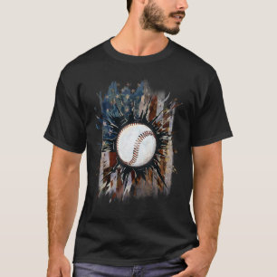 Baseball 4. Juli Männer USA Flaggen Boys T-Shirt