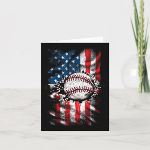Baseball 4. Juli US-amerikanische Fahne Männer Jun Karte