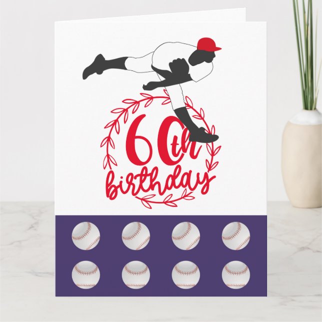 Baseball 60. Geburtstag mit Player Karte (Vorderseite)