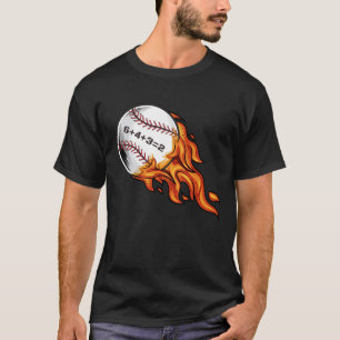 Baseball 6432 Doppelspiel 6+4+3=2 Softball-Math T-Shirt