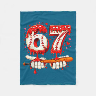 Baseball 67 Eiscreme-Tropfen-Illustration Fleecedecke