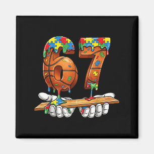 Baseball 67 Puzzle Drip Six Seven Meme Jungen Auti Magnet