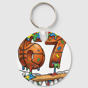 Baseball 67 Puzzle Drip Six Seven Meme Jungen Auti Schlüsselanhänger