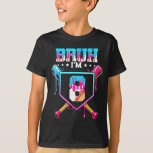 Baseball 8 Jahre alte Eiscreme-Tropfen 8. Geburtst T-Shirt