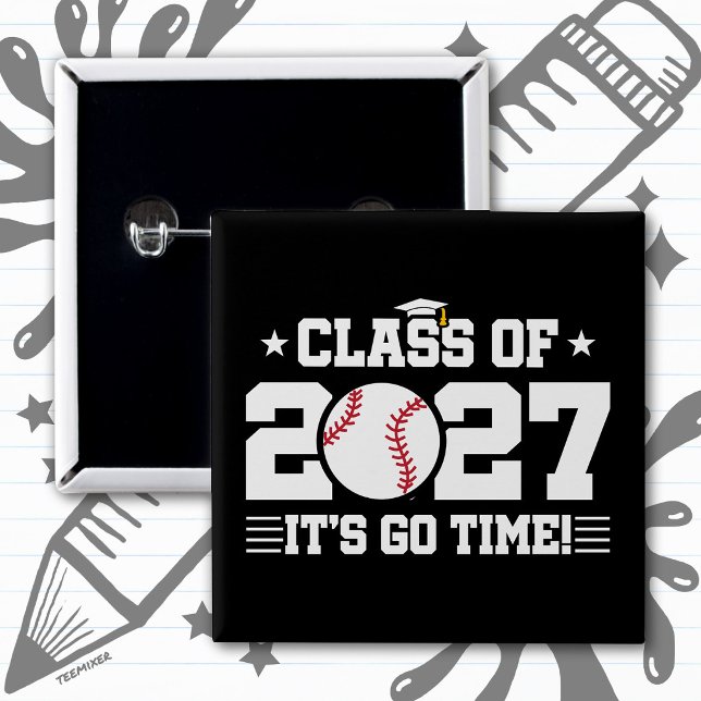 Baseball-Abschluss Es ist soweit Abschlussklasse 2 Button (Von Creator hochgeladen)