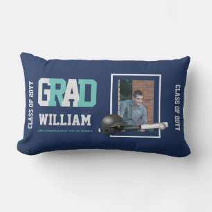 Baseball ABSCHLUSS FOTO Geschenk Personalisiert Lendenkissen