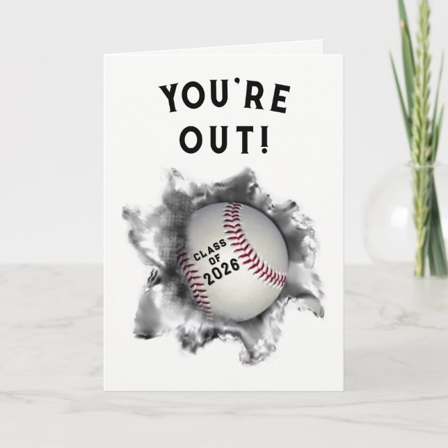 Baseball Abschluss Glückwunschs Karte (Vorderseite)