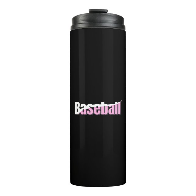 Baseball Abstrakt Swish - Giro Word Art Thermosbecher (Vorderseite)
