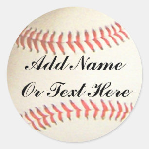 BASEBALL ADDIEREN NAMEN ODER TEXT HERE-STICKER RUNDER AUFKLEBER