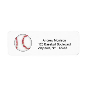 Baseball-Adressen-Etikett
