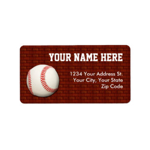 Baseball-Adressmarken Adressaufkleber