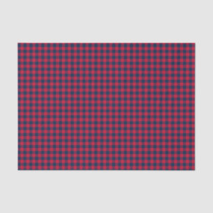 Baseball-Akkord. Gingham Tissue Wrap-Red-Blue Seidenpapier