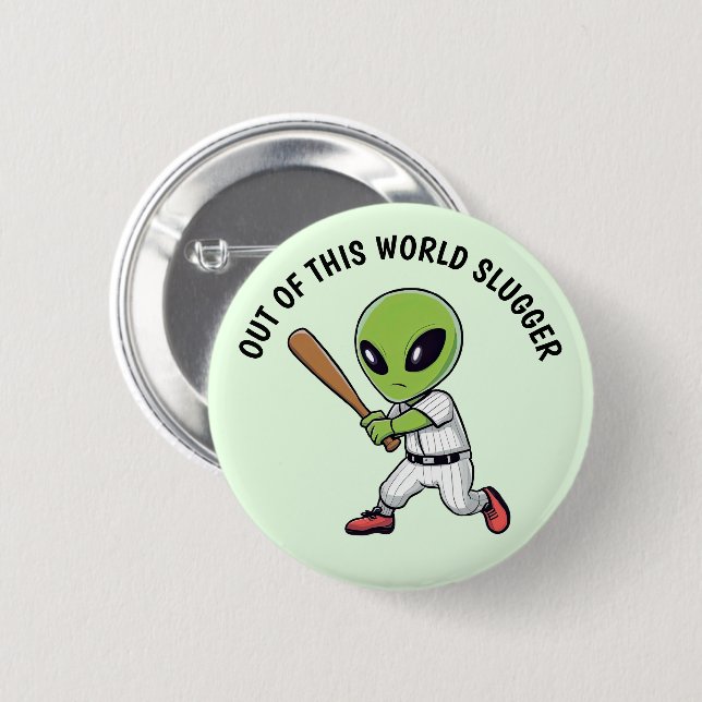 Baseball Alien Button (Vorne & Hinten)