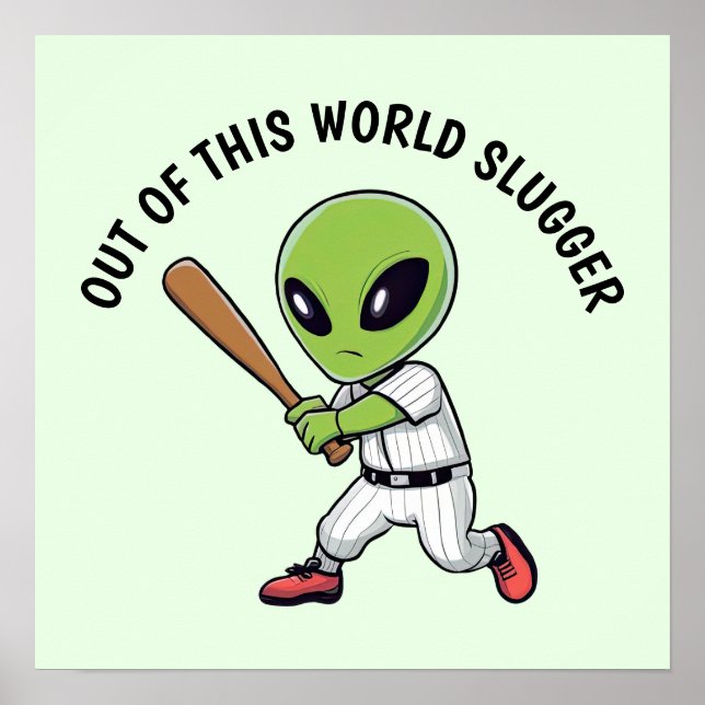 Baseball Alien Poster (Vorne)
