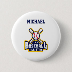 Baseball All Star Ball Schläger Personalisiertes B Button