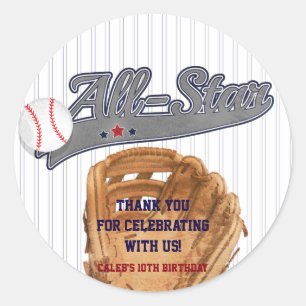 Baseball ALL STAR Sports Custom Gastgeschenk Runder Aufkleber