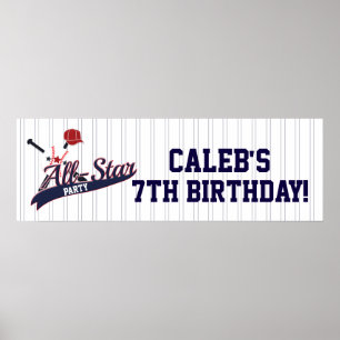 Baseball ALL-STAR Sports Custom Personalisiert Par Poster