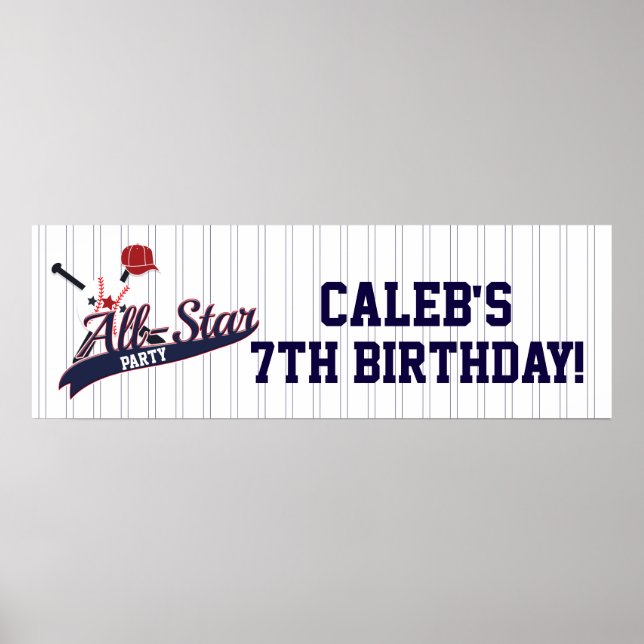 Baseball ALL-STAR Sports Custom Personalisiert Par Poster (Vorne)