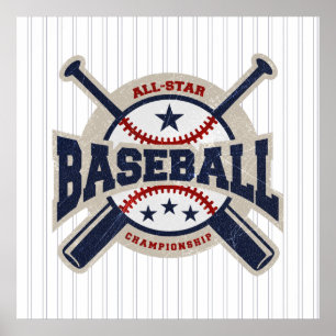 Baseball All-Star-Team Sport Geburtstagsfeier Bann Poster