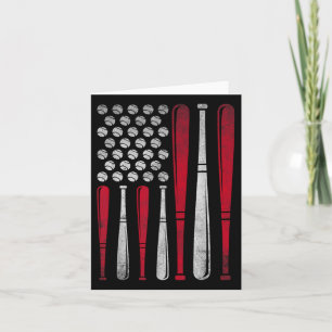Baseball America Flag USA 4. Juli Baseball Pat Karte