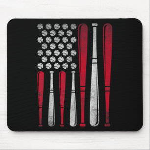 Baseball America Flag USA 4. Juli Baseball Pat Mousepad