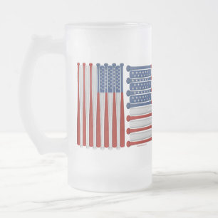 Baseball America (USA) Mattiert Glass Beer Tasse