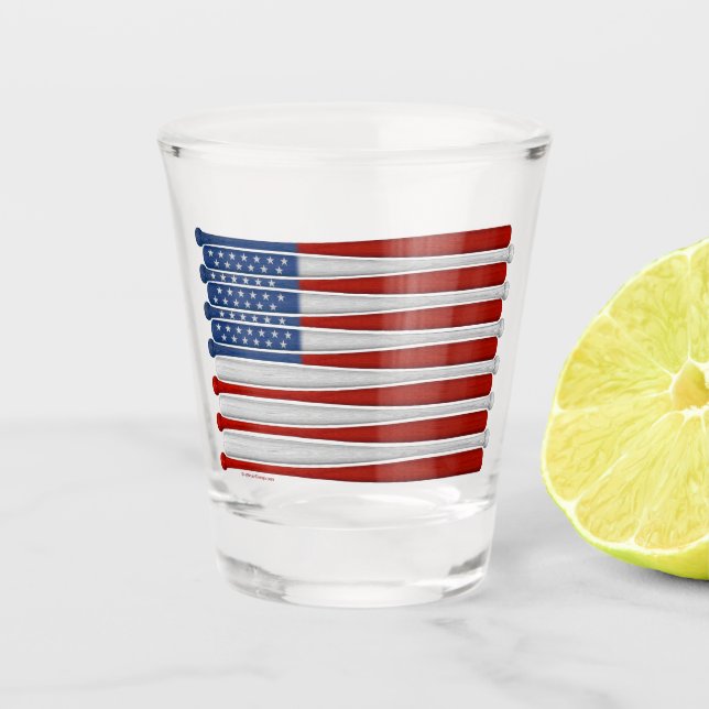 Baseball America (USA) Shot Glass Schnapsglas (Vorderseite)