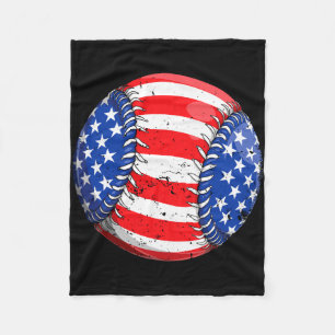 Baseball amerikanische Flagge 4. Juli Jungen Männe Fleecedecke