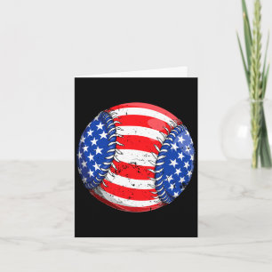 Baseball amerikanische Flagge 4. Juli Jungen Männe Karte