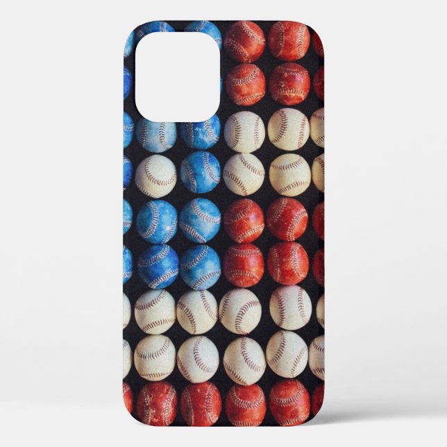 Baseball-Amerikanische Flagge Case-Mate iPhone Hülle (Rückseite)