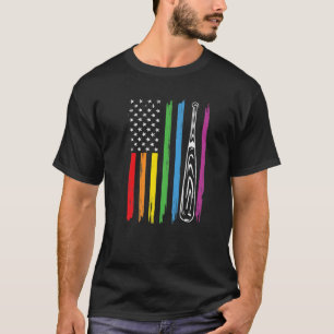 Baseball Amerikanische Flagge LGBT Lesben Baseball T-Shirt